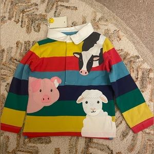 Baby Boden appliqué rugby shirt sz 12/18 month